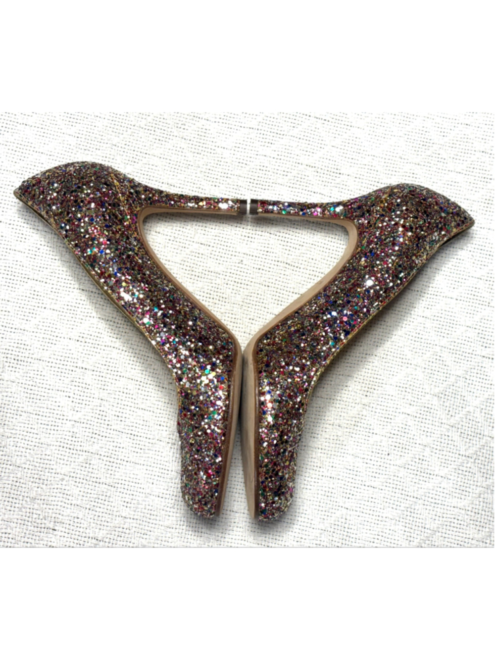 Kate Spade Karolina Multicolor Glitter Pumps Heels Size 9 EUC Dopamine Statement - Picture 2 of 11